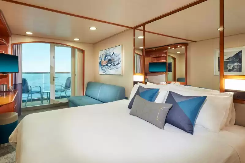 Cabina con balcón con vistas a la proa